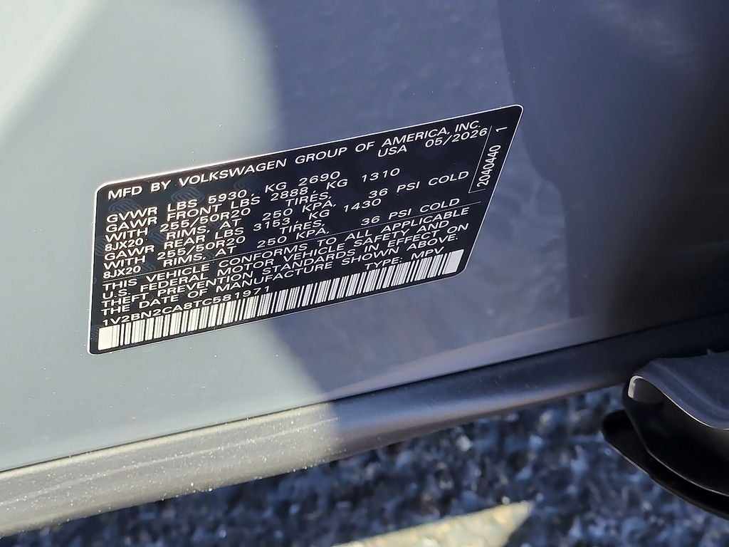 2026 Volkswagen Atlas 2.0T SEL