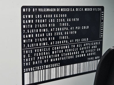 2026 Volkswagen Taos 1.5T S