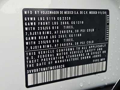 2026 Volkswagen Tiguan 2.0T S