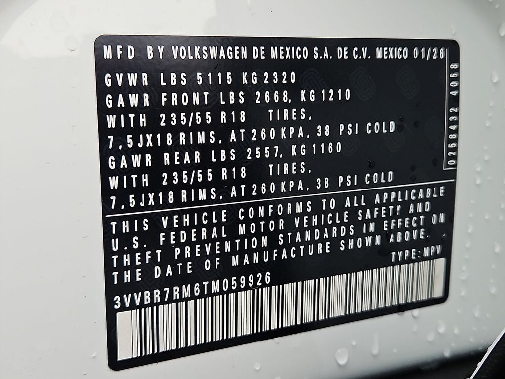 2026 Volkswagen Tiguan 2.0T S