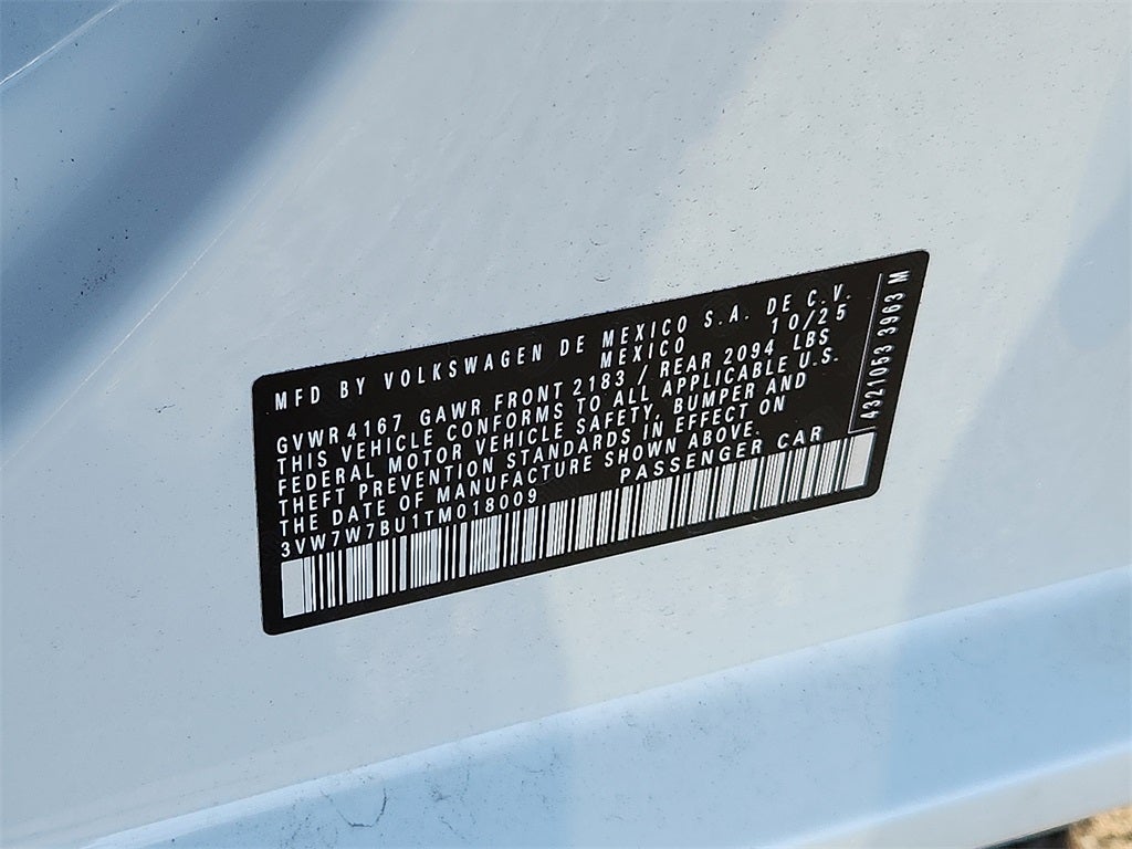 2026 Volkswagen Jetta 1.5T SE